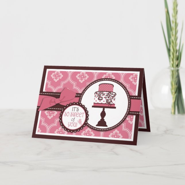 Sweet Cake TY Card Tack Kort (Framsida)