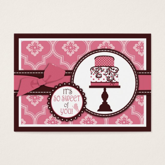 Sweet Cake TY Gift Märkre Visitkort (Framsidan)