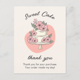 Sweet Cake Watercolor Bakery Insert Card Tilläggskort