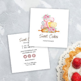 Sweet Cakes Bakery Fyrkantigt Visitkort