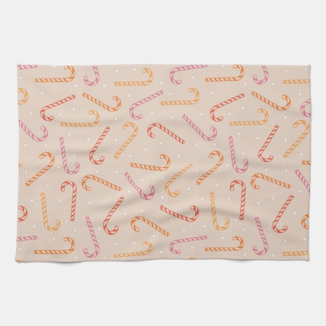Sweet candy cane mönster kökshandduk (Horisontell)