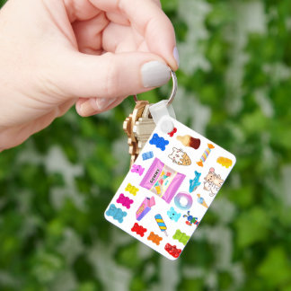 Sweet Candy Collage Acrylic Keychain Nyckelring