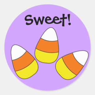 Sweet Candy corn Halloween Sticker Runt Klistermärke