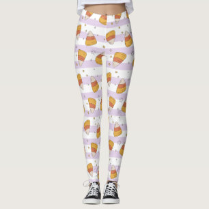 Sweet Candy corn & Stars Halloween Mönster Leggings