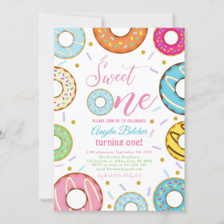 Sweet Candy Firande Sweet en Birthday Inbjudningar