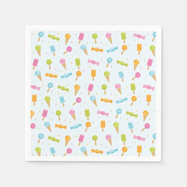 Sweet Candy Mönster Napkins Pappersservett (Framsidan)