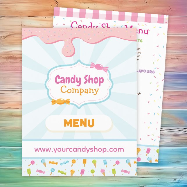Sweet Candy Shop och Ice Cream Menu Flyer (Skapare uppladdad)