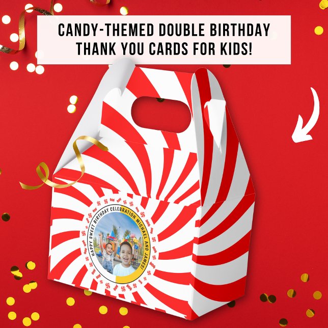 Sweet Candy Theme Dubbla Birthday Celebration Presentaskar (Skapare uppladdad)