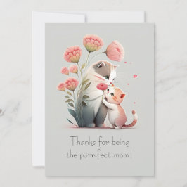 Sweet Cat Mamma och Kitten Tack Kort