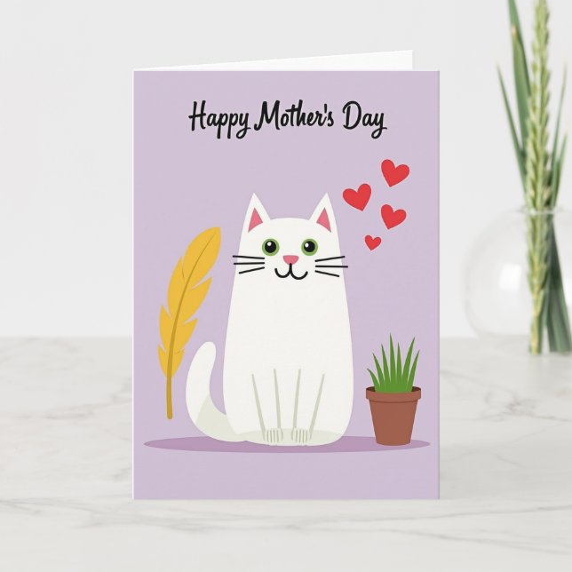 Sweet Cat Mothers Day Card Kort (Framsida)