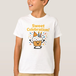 Sweet Celebration Cute Chocolate Cupcake Design T Shirt