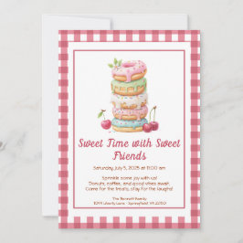 Sweet Celebration Invite – Colorful Donuts Party Inbjudningar