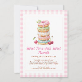 Sweet Celebration Invite – Colorful Donuts Party Inbjudningar