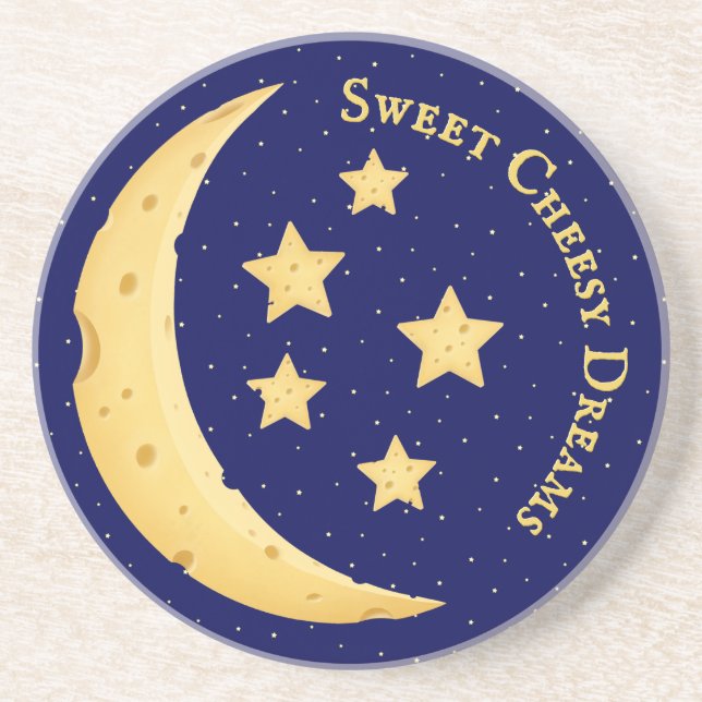 Sweet Cheesy Dreams Cute Måne & Stars Personlig Underlägg (Framsidan)