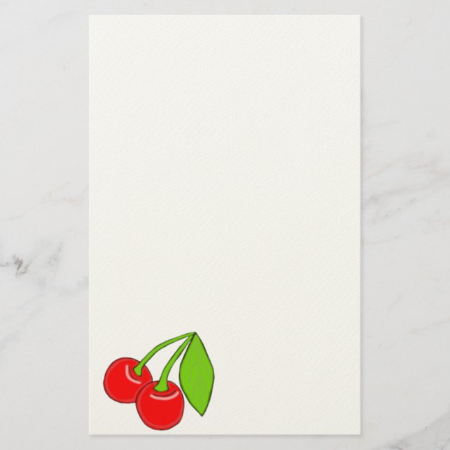 Sweet Cherries Stationery Brevpapper (Framsida)