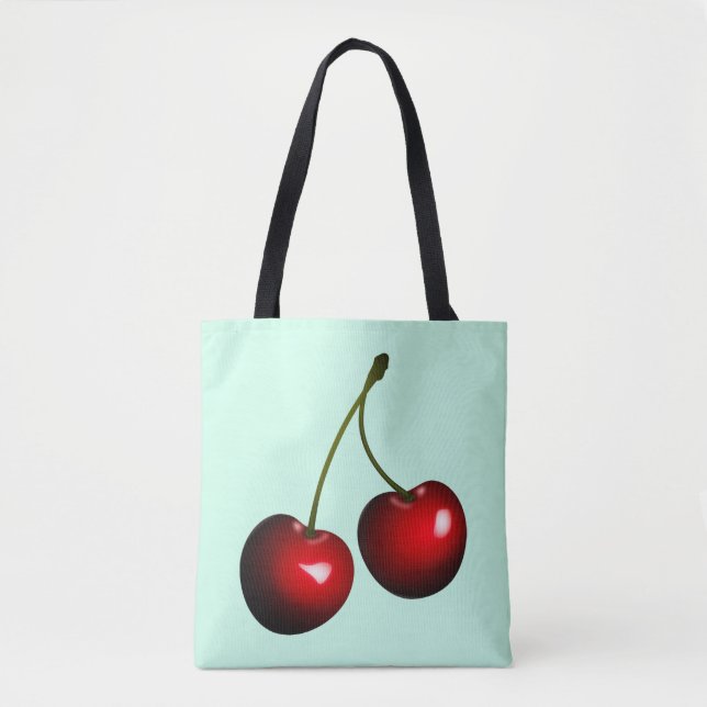Sweet Cherries Tote Bag - Välj Färg Tygkasse (Framsida)