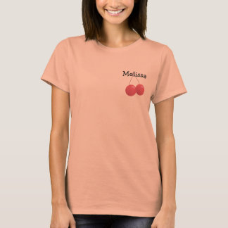 Sweet Cherry Argyle Bowling Design T-shirt