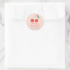Sweet Cherry Birthday Favor Tack Stickers Runt Klistermärke