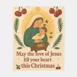 Sweet Cherry Christmas – Divine Love Collection Fleecefilt