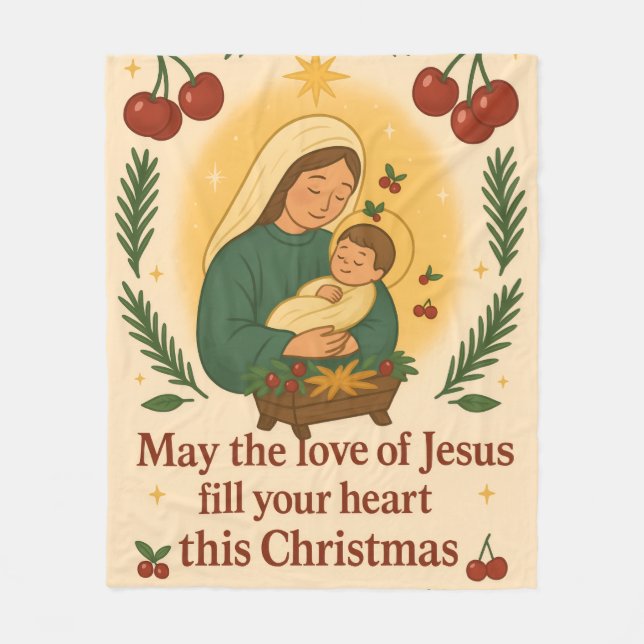 Sweet Cherry Christmas – Divine Love Collection Fleecefilt (Framsidan)