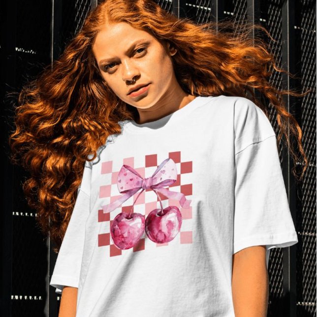 Sweet Cherry Coquette Valentine Day T-Shirt för (Skapare uppladdad)