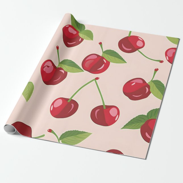 Sweet Cherry Delight Presentpapper (Utrullad)
