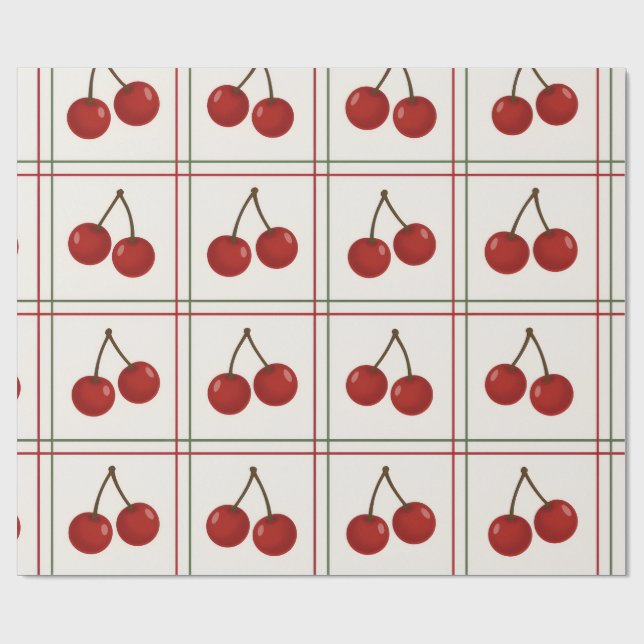 🎁 Sweet Cherry Holiday Gift Wrap Collection Presentpapper (Platt)