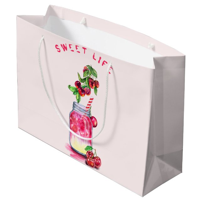 Sweet Cherry Juice Coola Drink Fruits Gift Bag (Baksidan Vinklad)