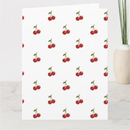 🍒 Sweet Cherry Minimal Elegant Tissue Paper Kort