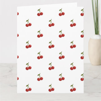 🍒 Sweet Cherry Minimal Elegant Tissue Paper Kort