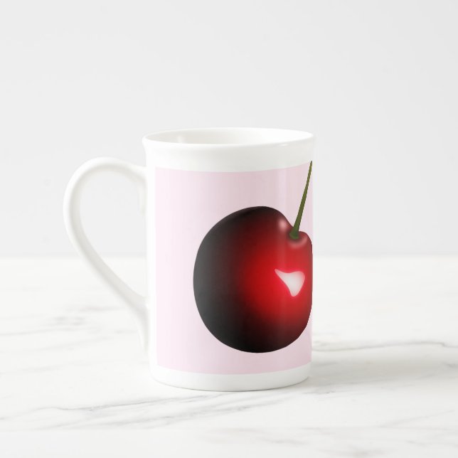 Sweet Cherry Mugg Benporslin Mugg (Vänster)