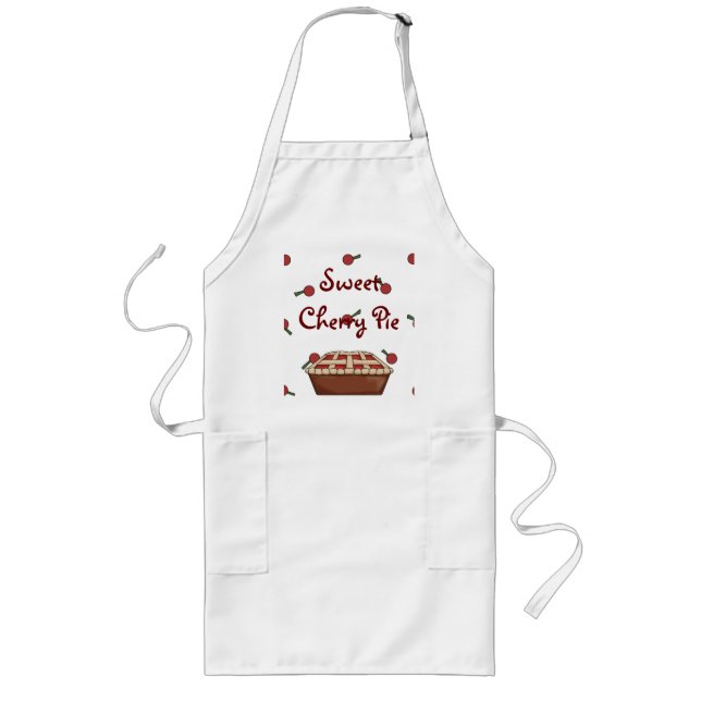Sweet Cherry Paj Apron Långt Förkläde (Framsidan)