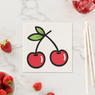 Sweet Cherry Paper Table Napkins Pappersservett