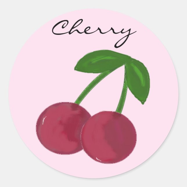 Sweet Cherry Runt Klistermärke (Framsida)