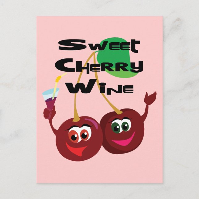 Sweet Cherry Vin Vykort (Framsida)