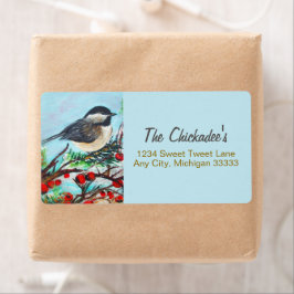 Sweet Chickadee Sång Bird Label Fraktsedel