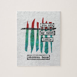 Sweet Chicken Bone Jigszle Puzzle - Modern Abstrak Pussel