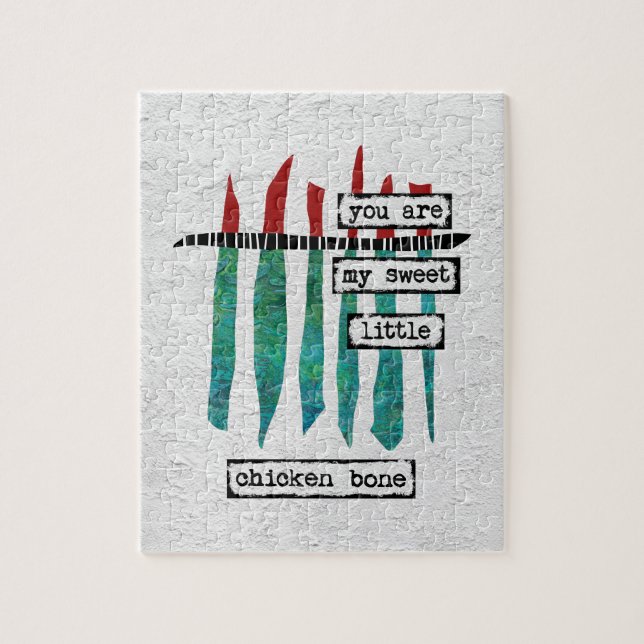 Sweet Chicken Bone Jigszle Puzzle - Modern Abstrak Pussel (Vertikal)