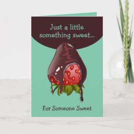 Sweet Chocolate Covered Strawberry Thinking of You Kort