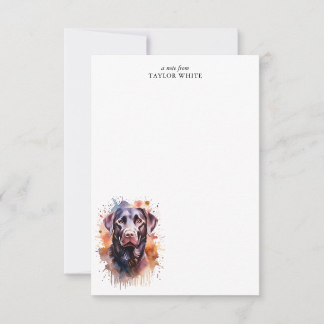 Sweet Chocolate Labrador Retriever Tack Anteckningskort (Framsida)