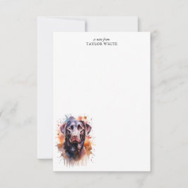 Sweet Chocolate Labrador Retriever Tack Anteckningskort