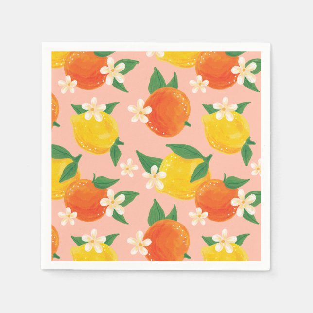 Sweet Citrus Summer Napkin Pappersservett (Framsidan)