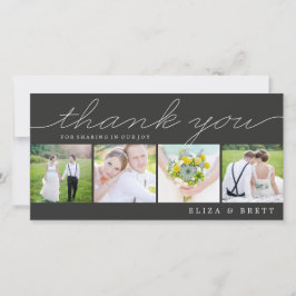 Sweet Collage Bröllop - tackkort - kol Tack Kort