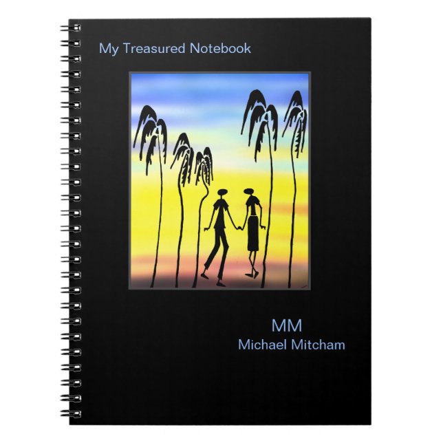 Sweet Colorful Kärlek, Silhouette Anteckningsbok (Framsidan)