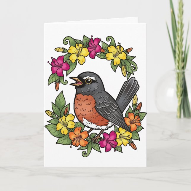 Sweet Connecticut Bird with Mirabilis Helgkort (Framsida)