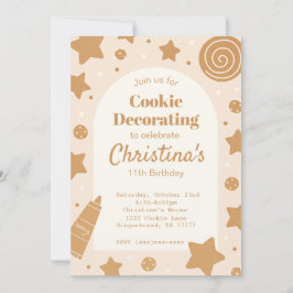 Sweet Cookie Decorating Birthday Invitation Inbjudningar