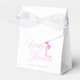 Sweet Coquette Rosa Bow Tie Elegant Baby Shower Presentaskar