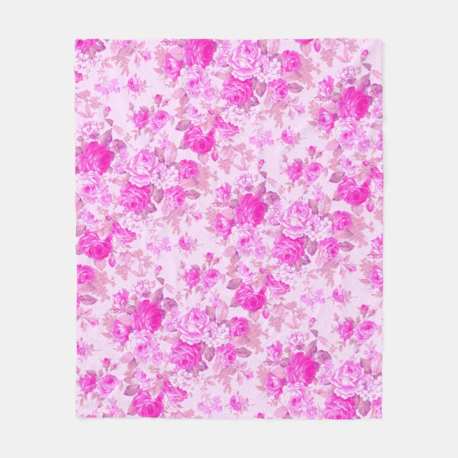 Sweet Cottage Lila and Rosa jul Fleecefilt (Framsidan)