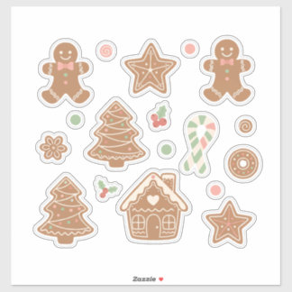 Sweet & Cozy Gingerbread Cookies Pattern: Aestheti Klistermärken