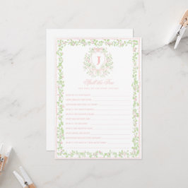 Sweet Crest | Spill the Tea Bröllopsduschspel Inbjudningar